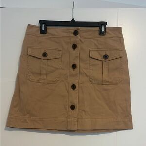 LOFT Tan Mini Cargo Skirt Casual